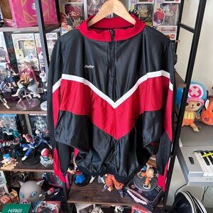 Vintage Rawlings Lisbon Athletic Track Jacket Red Black Made In USA Men’s M-L